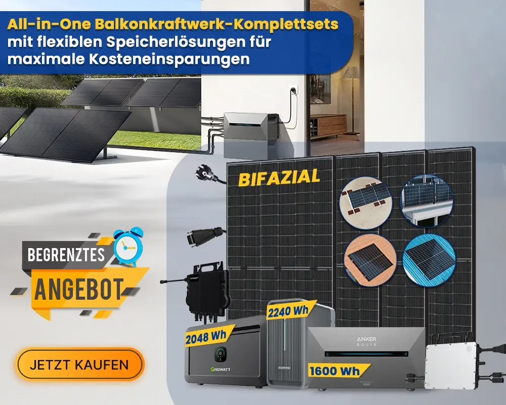 All-in-One 8 m² Solaranlage Mobile